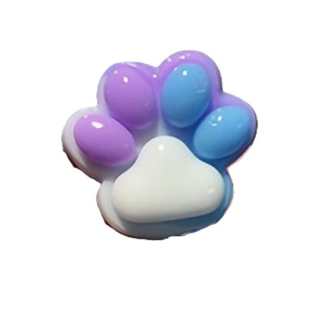 Jucarie Antistres Squishy, Vivimall, cu Revenire Lenta, Squeeze Pinch Family, Model Cat Paw, 12.5x10.5 cm, 220g, Ambalaj Transparent, Model 2, Multicolor - vivimall.ro