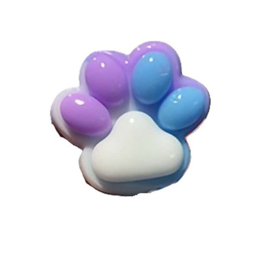 Jucarie Antistres Squishy, Vivimall, cu Revenire Lenta, Squeeze Pinch Family, Model Cat Paw, 12.5x10.5 cm, 220g, Ambalaj Transparent, Model 2, Multicolor