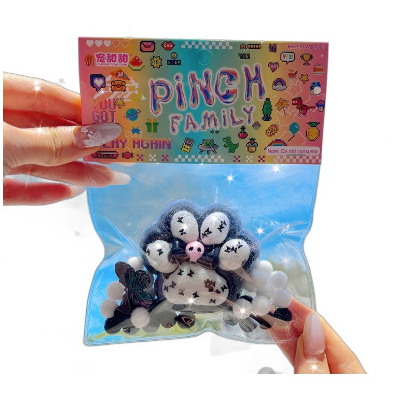 Jucarie Antistres Squishy, Cu Revenire Lenta, Squeeze Pinch Family, Ambalaj , Alb/Negru - vivimall.ro