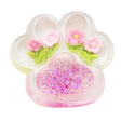 Jucarie Antistres Squishy, Flippy, Labuta de Pisica Pufoasa, cu Revenire Lenta, 7 x 6.5 cm, Model Flori 1, Transparent - vivimall.ro
