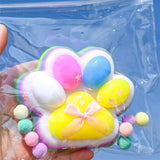 Jucarie Antistres Squishy, Vivimall, Revenire Lenta, Model Labuta de Pisica, Squishy, BIG 12.5 x 10.5 cm, 220 g, Model 19, Multicolor Roz