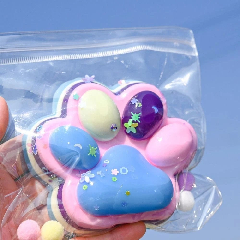 Jucarie Antistres Squishy, Vivimall, Revenire Lenta, Model Labuta de Pisica, Squishy, BIG 12.5 x 10.5 cm, 220 g, Model 20, Multicolor Roz Mov - vivimall.ro