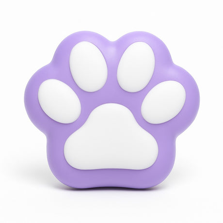 Jucarie Antistres Squishy, Vivimall, Revenire Lenta, Model Labuta de Pisica, Squishy, BIG 12.5 x 10.5 cm, 220 g, Model 12, Mov Alb - vivimall.ro