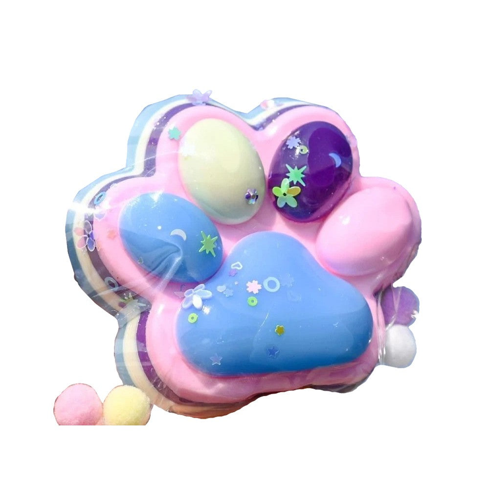 Jucarie Antistres Squishy, Vivimall, Revenire Lenta, Model Labuta de Pisica, Squishy, BIG 12.5 x 10.5 cm, 220 g, Model 20, Multicolor Roz Mov - vivimall.ro