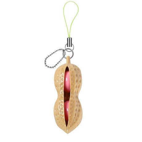 Jucarie Breloc Aluna Antistres, Peanut Fidget Toy, Crem - vivimall.ro