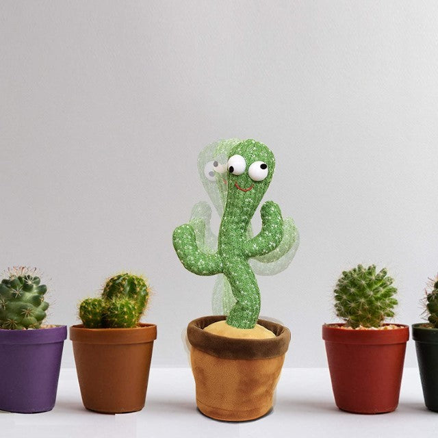 Jucarie Cactus Dansator Cu Acumulator, Imita, Canta, Danseaza, Palarie Si Fular Incluse