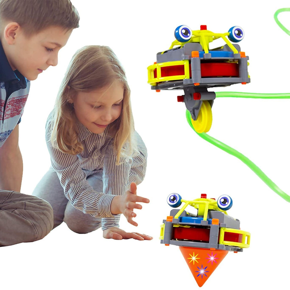Jucarie Circuit Pentru Copii, Broscuta Pe Monociclu, Galben - vivimall.ro