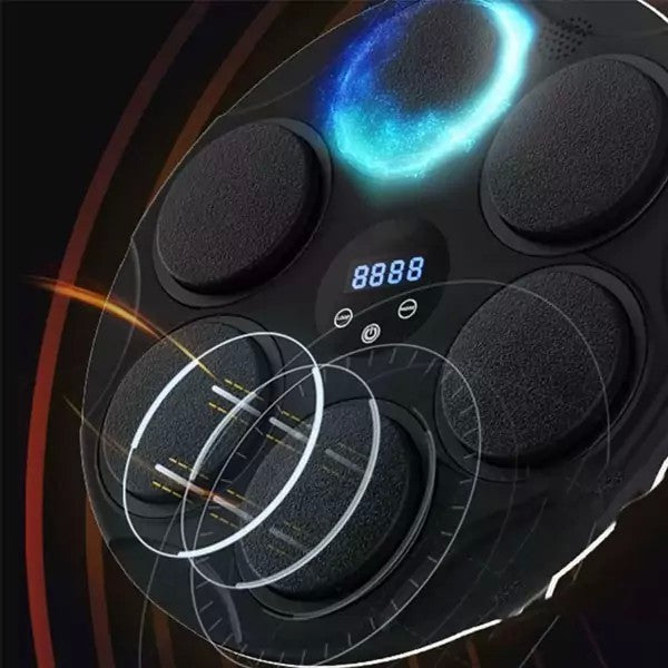 Detaliu ținte interactive și afișaj digital al sacului de box cu Bluetooth 4.1 și încărcare USB