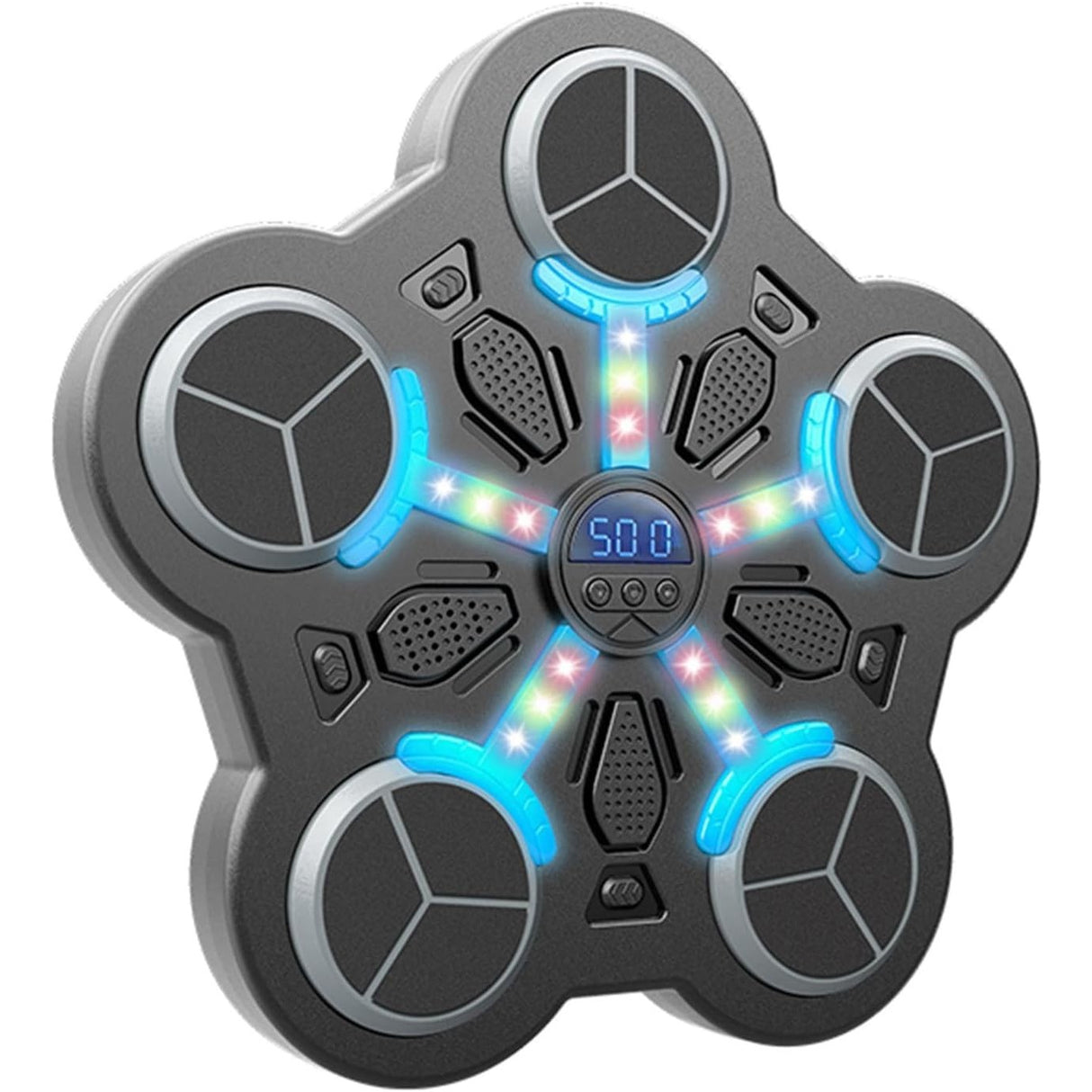 Jucarie De Boxat Cu Muzica Si Lumini, Manusi Incluse, Bluetooth, Incarcare Usb, Aplicare Cu Ventuze, 5 Tinte, 930 G