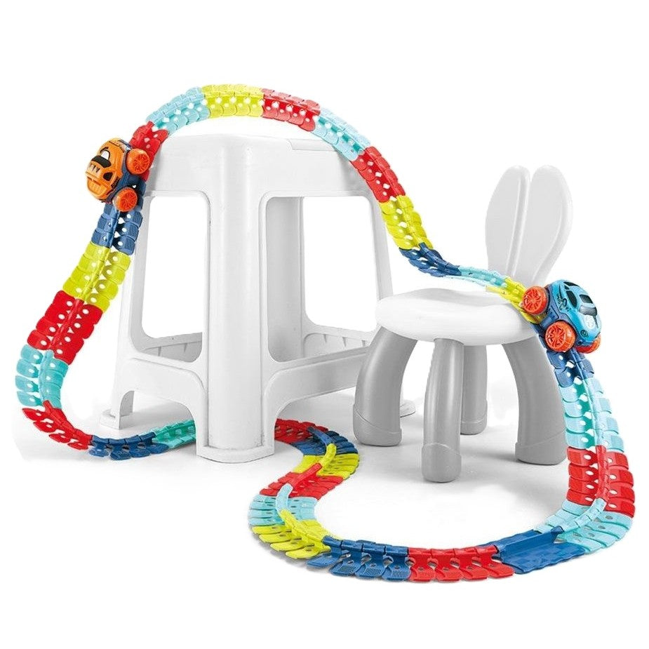 Jucarie De Constructie Rollercoaster, 184 De Piese, Cu Masini