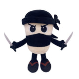 Jucarie Moale de Plus Italian Brainrot, Flippy, cu Agatatoare, Model Ninjolino Tagliaspada, Jucarie Moale pentru Copii, 35 x 17 cm, Albastru inchis - vivimall.ro