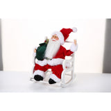 Jucarie decorativa, Flippy, Mos Craciun, 30 cm x 18 cm, grosime 18 cm, lana, tesatura de plus, poliester, interior/exterior - vivimall.ro