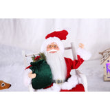 Jucarie decorativa, Flippy, Mos Craciun, 30 cm x 18 cm, grosime 18 cm, lana, tesatura de plus, poliester, interior/exterior - vivimall.ro