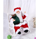 Jucarie decorativa, Flippy, Mos Craciun, 30 cm x 18 cm, grosime 18 cm, lana, tesatura de plus, poliester, interior/exterior - vivimall.ro