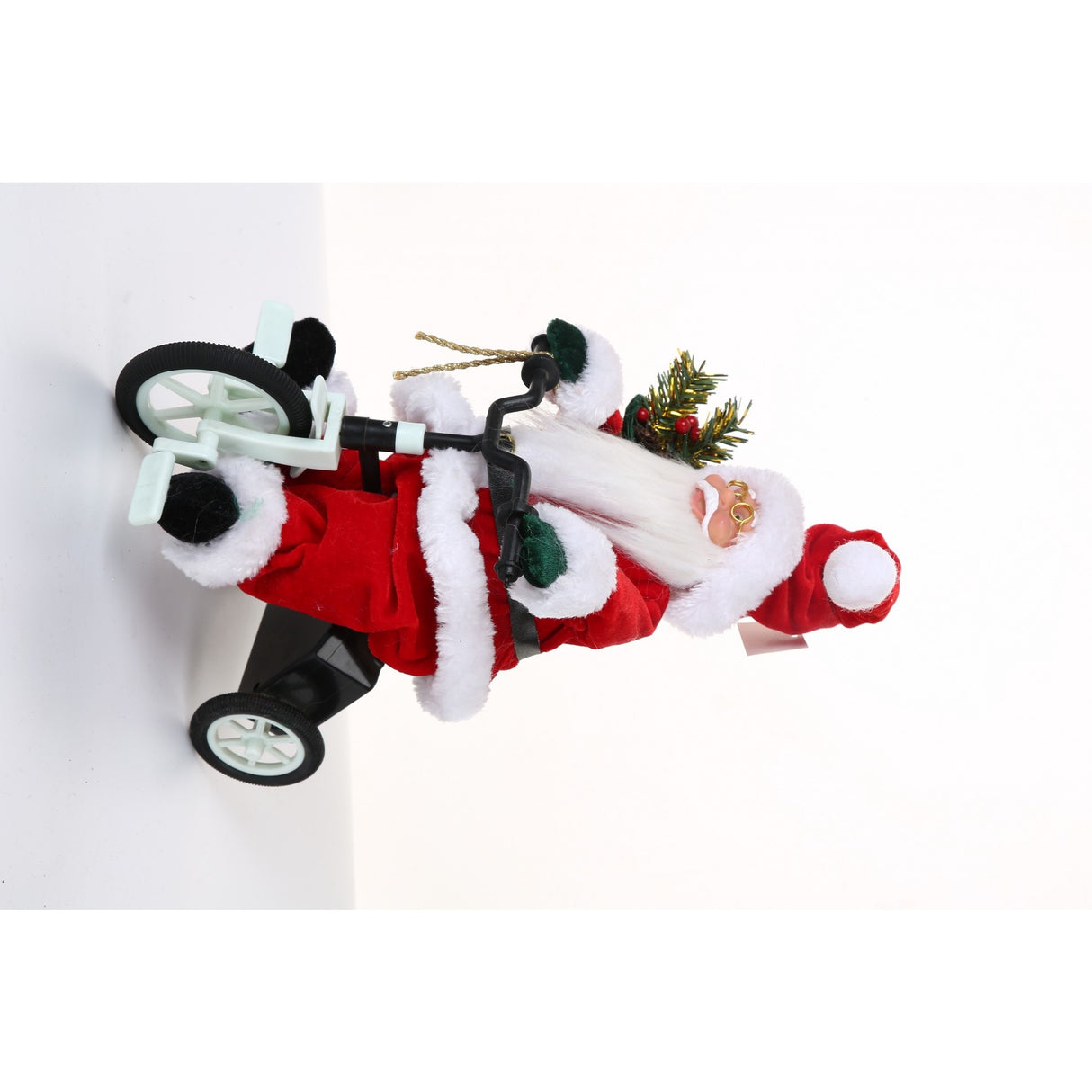 Jucarie decorativa, Flippy, Mos Craciun, 36 cm x 16 cm, grosime 23 cm, lana, tesatura de plus, poliester, interior/exterior - vivimall.ro