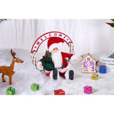 Jucarie decorativa, Flippy, Mos Craciun, 40 cm x 27 cm, grosime 12 cm, lana, tesatura de plus, poliester, interior/exterior - vivimall.ro