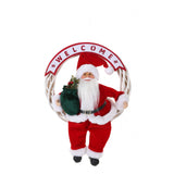 Jucarie decorativa, Flippy, Mos Craciun, 40 cm x 27 cm, grosime 12 cm, lana, tesatura de plus, poliester, interior/exterior - vivimall.ro