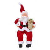 Jucarie decorativa, Flippy, Mos Craciun,  55 cm x 23 cm, grosime 25 cm, lana, tesatura de plus, poliester, interior/exterior - vivimall.ro