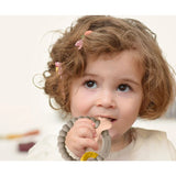 Jucarie Dentitie Bebelusi, Flippy, Tip Bratara, Model Calut si Stea de Mare, + 3 luni, din Silicon, fara BPA, 8.1 x 8.1 x 1.2 cm, Maro