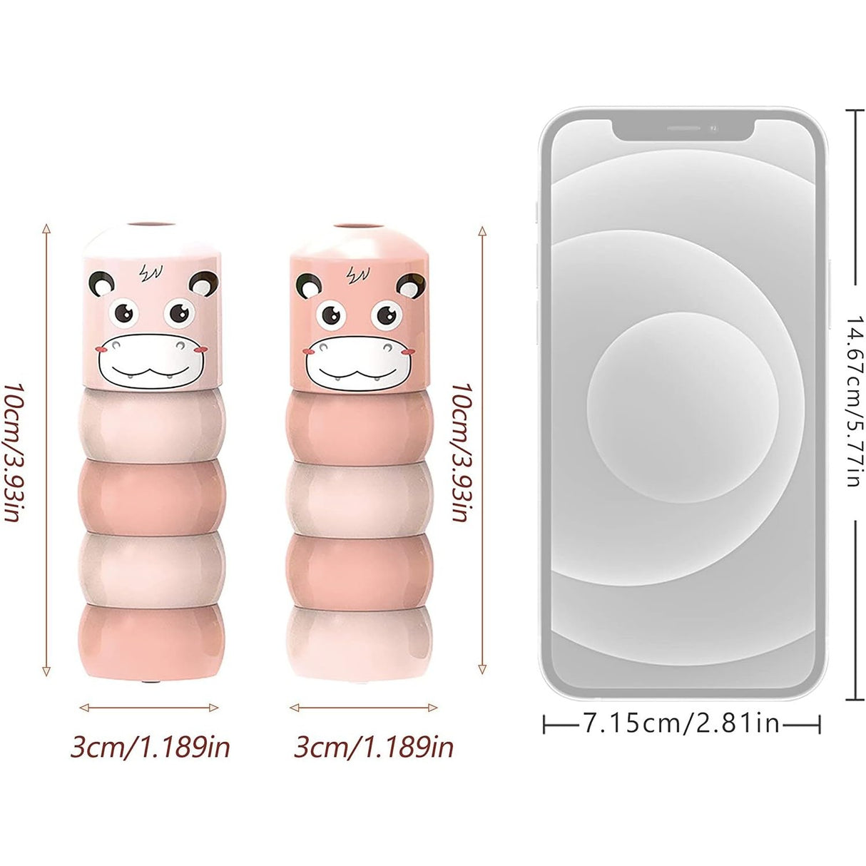 Jucarie Pentru Copii, Vivimall, Hipopotam Indestructibil, 6 Piese Demontabile, +3 Ani, Roz - vivimall.ro