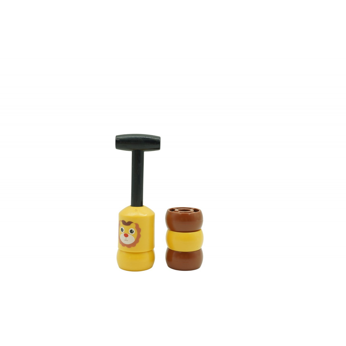 Jucarie Pentru Copii, Vivimall, Leu Indestructibil, 6 Piese Demontabile, +3 Ani, Maro/Galben - vivimall.ro