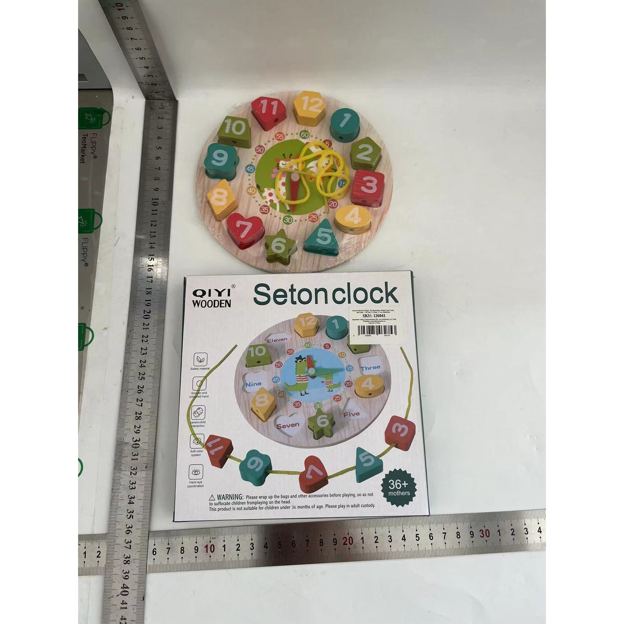 Jucarie Educativa Tip Montessori, Din Lemn, + 36 Luni, 12 Piese, 17 Cm - vivimall.ro