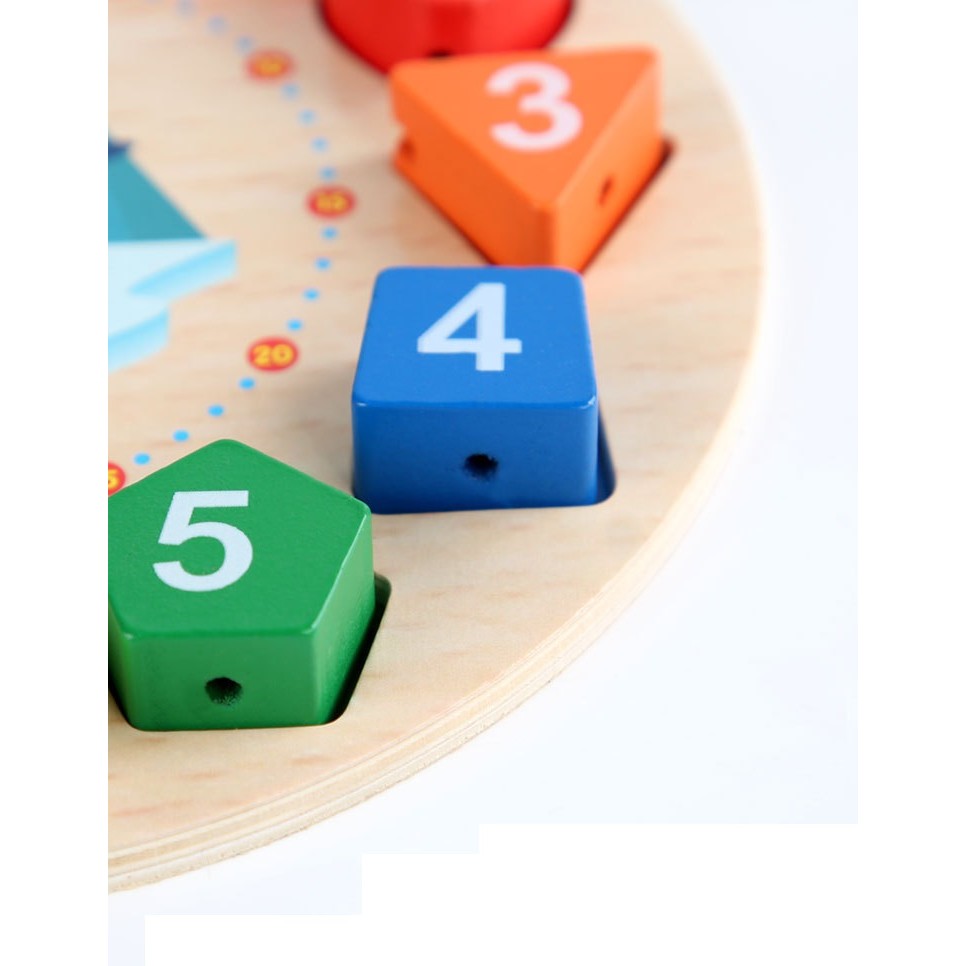 Jucarie Educativa Tip Montessori, Din Lemn, + 36 Luni, 12 Piese, 17.2 Cm - vivimall.ro
