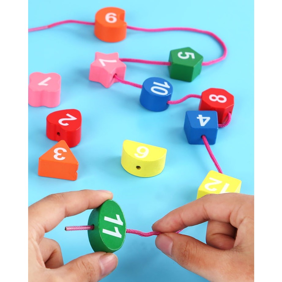 Jucarie Educativa Tip Montessori, Din Lemn, + 36 Luni, 12 Piese, 17.2 Cm - vivimall.ro