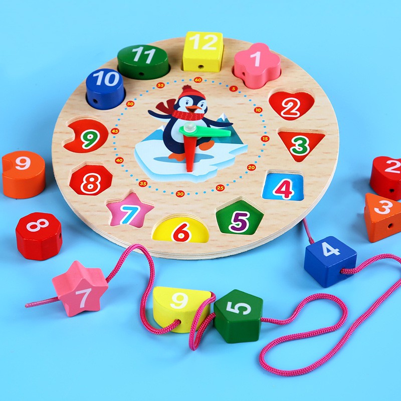 Jucarie Educativa Tip Montessori, Din Lemn, + 36 Luni, 12 Piese, 17.2 Cm - vivimall.ro