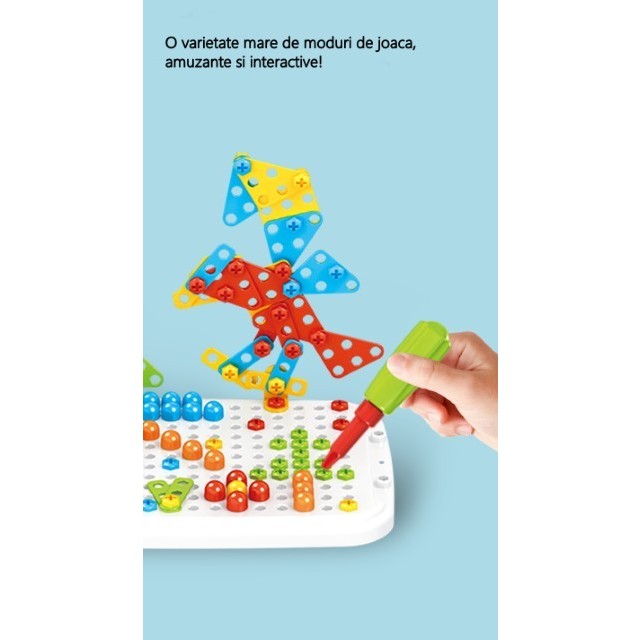 Jucarie valiza constructie copii 258 piese | MechHero - vivimall.ro