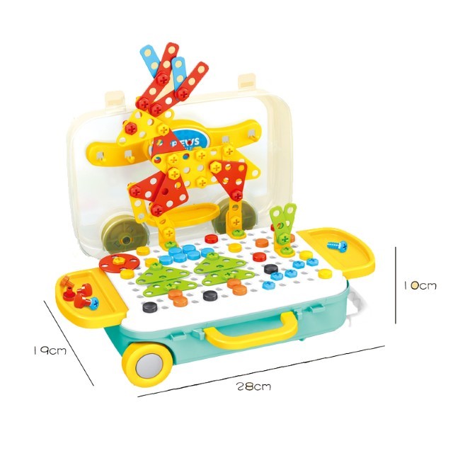 Jucarie valiza constructie copii 258 piese | MechHero - vivimall.ro