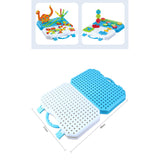 Jucarie Educativa Si Interactiva, Set De Constructie Puzzle Din Abs Cu Bormasina Pentru Dezvoltatea Creativitatii Si A Indemanarii 2D Si 3D, Valiza, +3, 31X7X25 Cm, 336 Piese - vivimall.ro