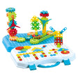 Jucarie Educativa Si Interactiva, Set De Constructie Puzzle Din Abs Cu Bormasina Pentru Dezvoltatea Creativitatii Si A Indemanarii 2D Si 3D, Valiza, +3, 31X7X25 Cm, 336 Piese - vivimall.ro