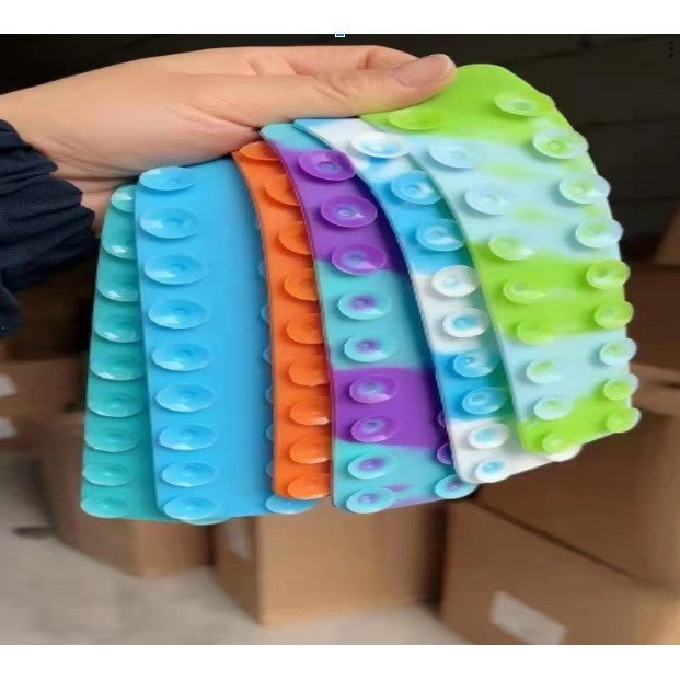 Jucarie flexibila din silicon pentru copii Flippy, interactiva, senzoriala,Multicolora