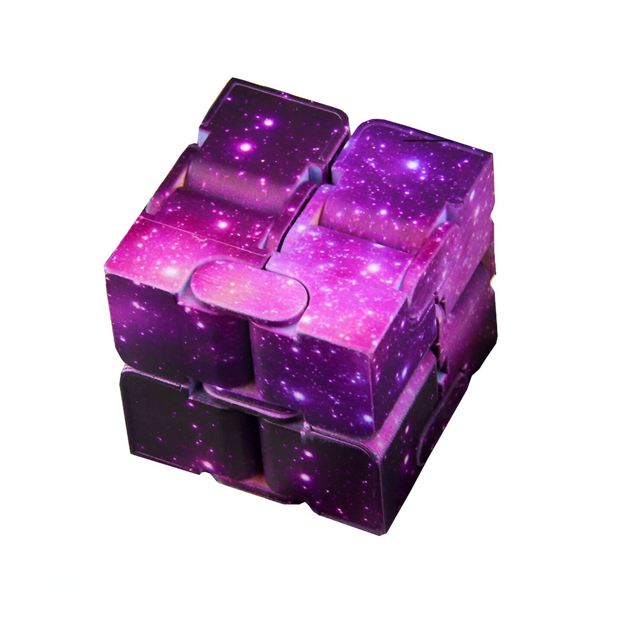 Jucarie Interactiva Antistres cu Miscari Infinite, Cub Magic, 3 ani, 4x4x4cm, Violet - vivimall.ro