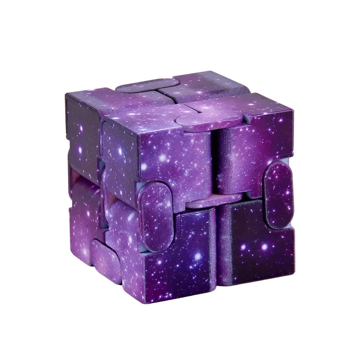 Jucarie Interactiva Antistres cu Miscari Infinite, Cub Magic, 3 ani, 4x4x4cm, Violet - vivimall.ro