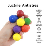 Jucarie interactiva antistres Flippy, mingi colorate, senzoriala, 5.5 x 5.5 cm, multicolora