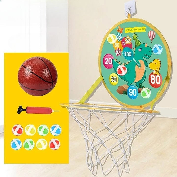 Cos basket si tinta darts cu mingi | DragonPlay - vivimall.ro