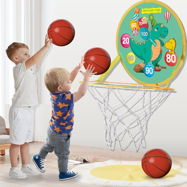 Cos basket si tinta darts cu mingi | DragonPlay - vivimall.ro