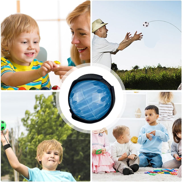 Jucarie Interactiva, Minge Saltareata Crystal Ball, Cu Banda Elastica, 6 Cm, +7 Ani, Din Plastic - vivimall.ro