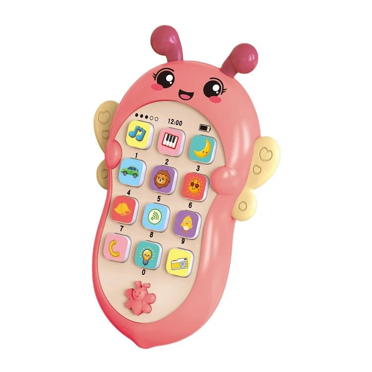Jucarie Interactiva, Telefon Inteligent, Model Inuta, Functii Educative, Muzicale Si Voce, 4-6 Ani, Din Plastic, Roz
