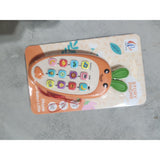 Jucarie Interactiva, Telefon Inteligent, Model Morcov, Functii Educative, Muzicale Si Voce, 4-6 Ani, 19 X 11.5 Cm, Din Plastic, Portocaliu