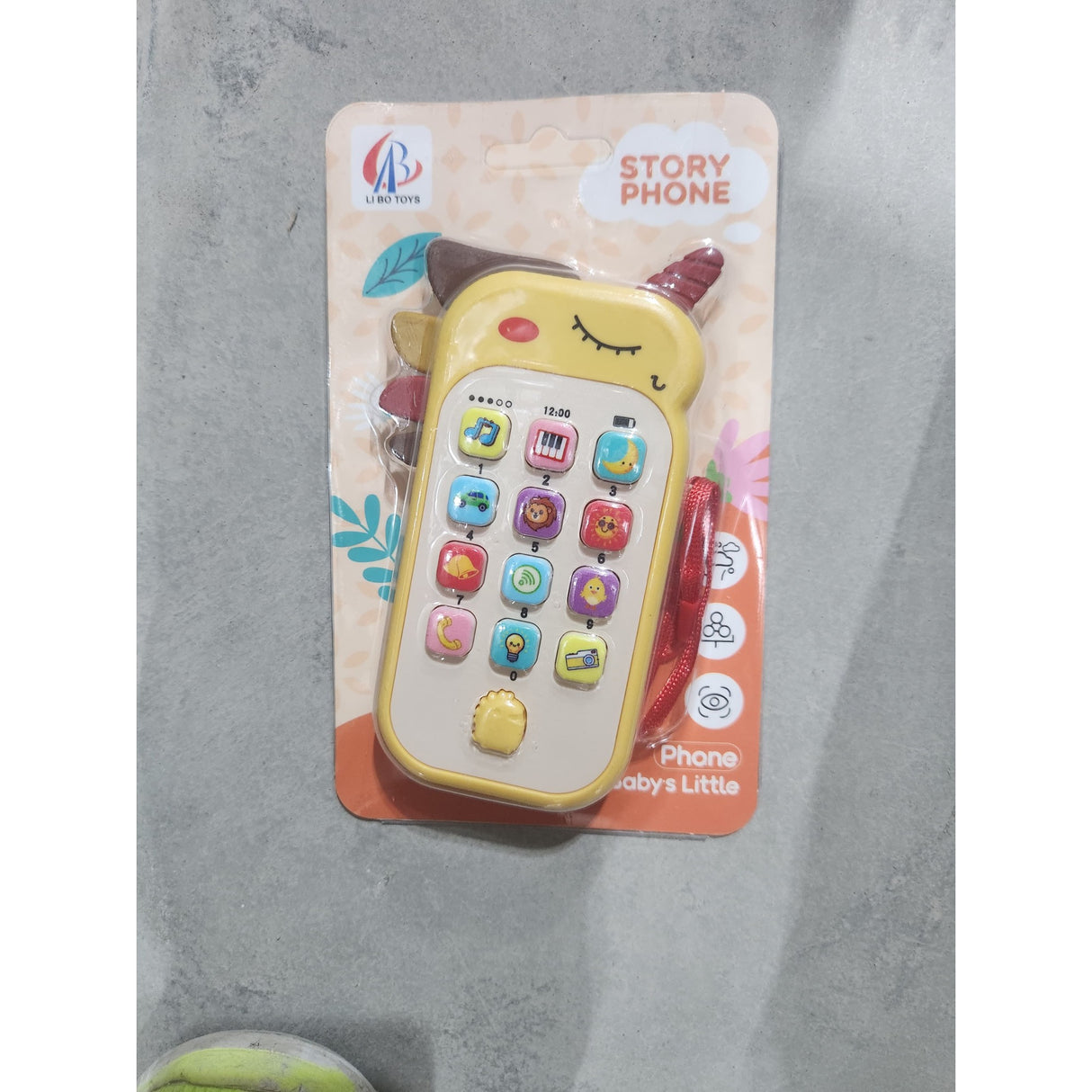 Jucarie Interactiva, Telefon Inteligent, Model Unicorn, Functii Educative, Muzicale Si Voce, 4-6 Ani, 19 X 11.5 Cm, Din Plastic, Galben