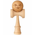 Jucarie Interactiva Kendama, Flippy, din Lemn, 18 cm, Joc de Indemanare pentru Copii si Adulti, Model Crazy Cat, Maro Natur - vivimall.ro