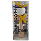 Kendama X Originala, Profesionala, Flippy, din Lemn, 18 cm, Multicolor Mov/Negru/Alb