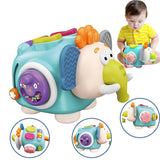 Jucarie interactiva Montessori, Vivimall, Jucarie pentru Bebelusi, Model Elefant Dragut, din Plastic rezistent, Varsta 18+ luni, 21 x 16 x 14 cm, Verde deschis - vivimall.ro