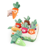 Jucarie Interactiva Montessori, pentru Copii, de Sortat pe Culori, Vivimall, 9 Morcovi si Suport, Multicolor - vivimall.ro