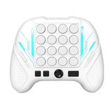 Jucarie Interactiva Pop It, Flippy, Tip Consola, Anti-Stres, 5 Moduri de Joc, din ABS si Silicon, +3 Ani, Sunete si Lumini Model Controller, Alb