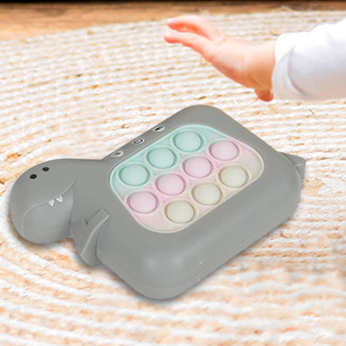 Jucarie Interactiva Pop It Whack A Mole, Tip Consola, Anti-Stres, 4 Moduri De Joc, Din Abs Si Silicon, +3 Ani