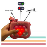 Jucarie Interactiva Pop It Whack A Mole, Tip Consola, Anti-Stres, 4 Moduri De Joc, Din Abs Si Silicon, +3 Ani - vivimall.ro